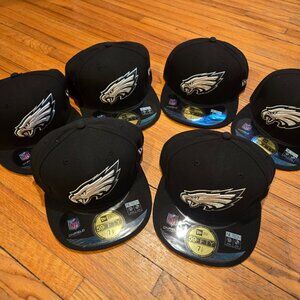 Philadelphia Eagles NFL NE Basic Fitted Hat~Black ALL SIZES